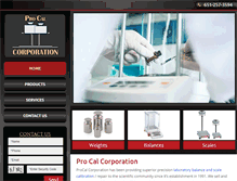 Tablet Screenshot of procalcorp.com